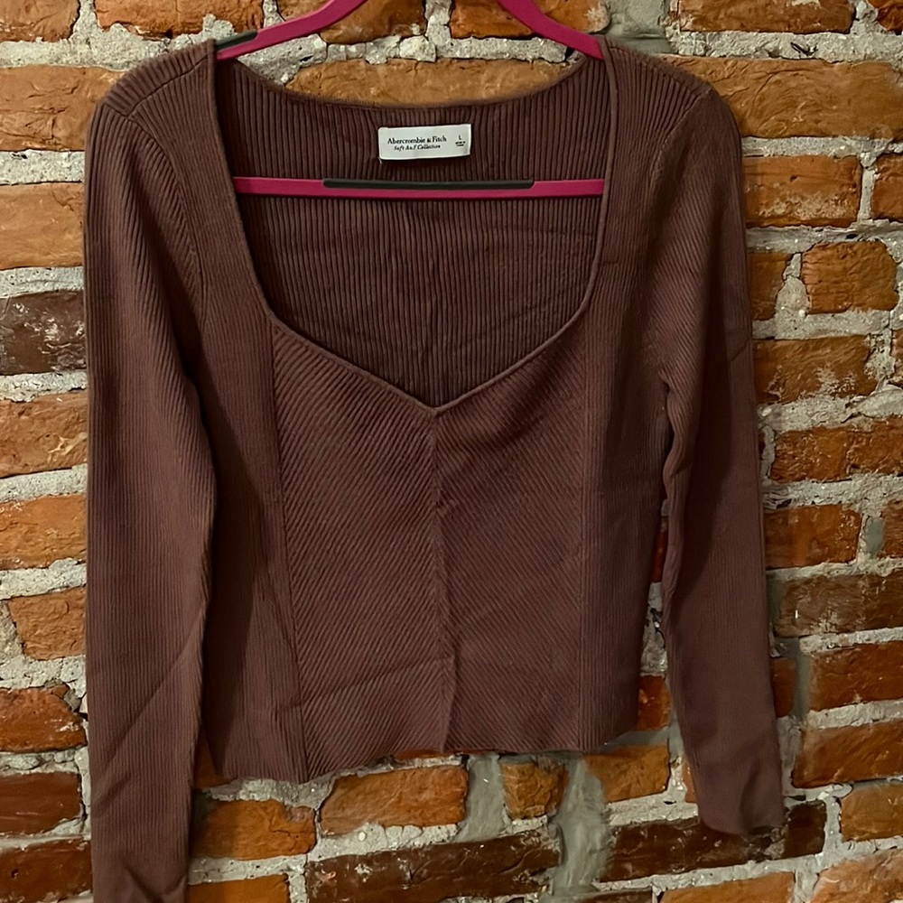 Abercrombie & Fitch Chocolate Ribbed Sweater